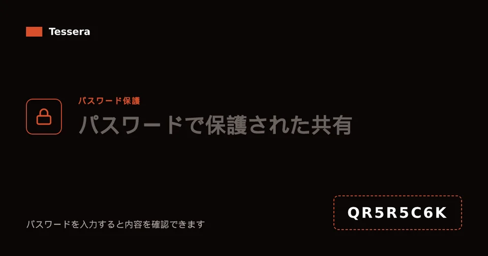 パスワード付き共有のプレビュー